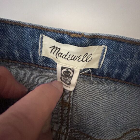 Madewell The Mid Rise Perfect Vintage Jeans 28 in Ainsdale Wash Knee Rip Edition - Picture 5 of 12